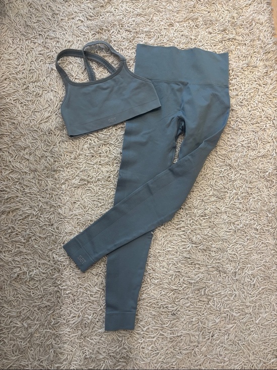 SET Active Other - SET Active Slate Green Seamless Sports Bra & Leggings Set